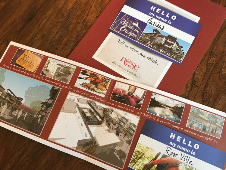 Rose Villa brochure cover and interior pages