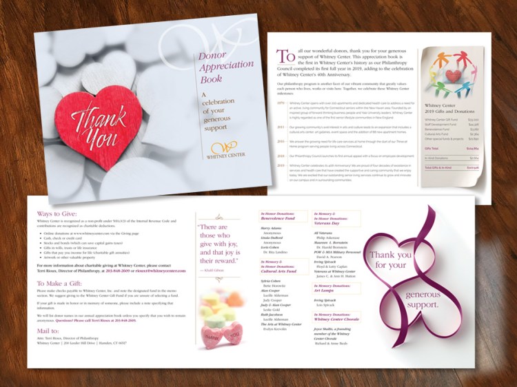 Whitney Center donor brochure